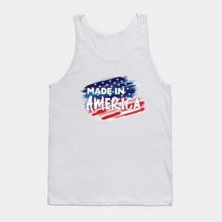 Made in America Watercolor Stars & Stripes Tank Top